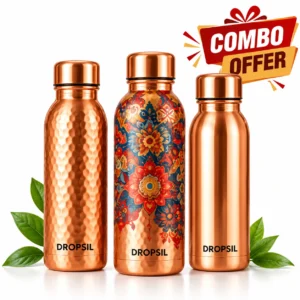 DROPSIL Copper Bottle Combo Pack – Set of 3