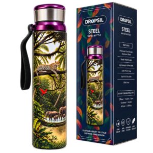 HOT & COLD1000 ML Vacuum Stainless Steel Water Bottle for Men & Women, Jungle Adventure Wildlife Design,
